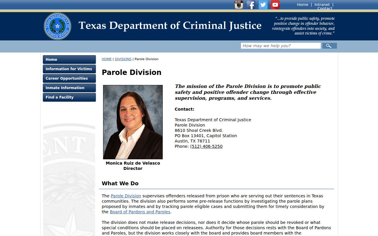 Smith County arrest records and Texas parole information