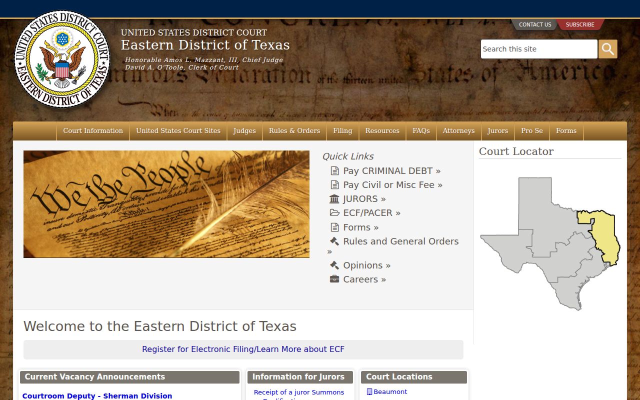 Smith County criminal case records in the Eastern District of Texas