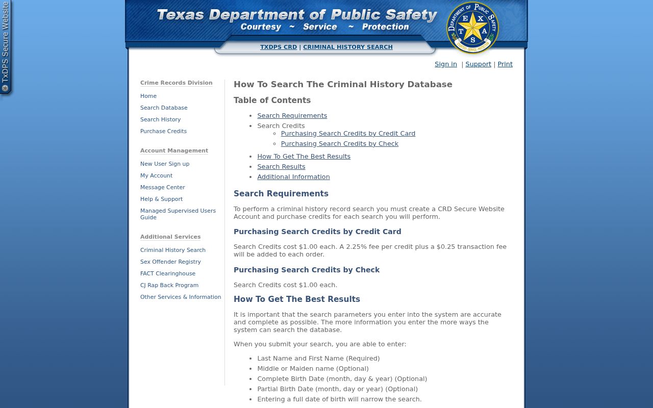 Smith County criminal history DPS search help and pricing