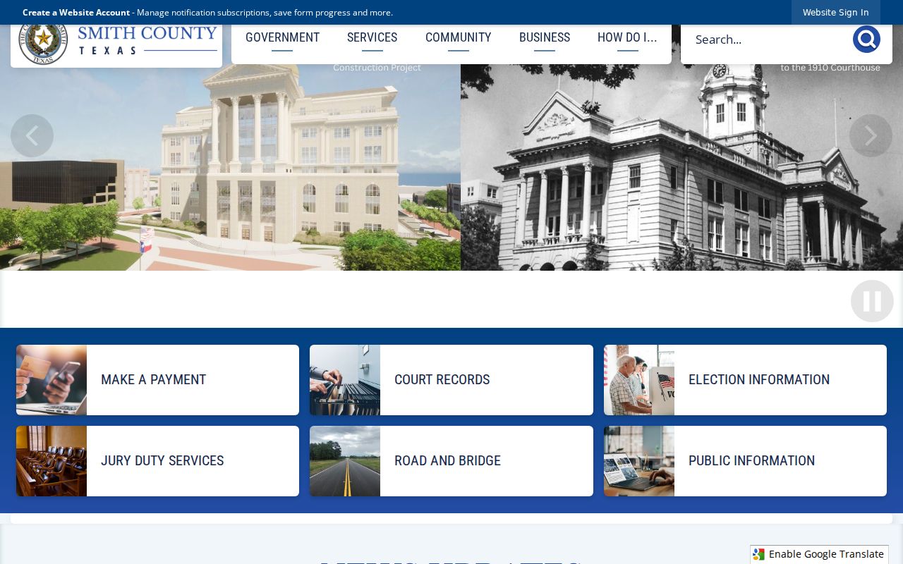 Smith County criminal history official county gateway