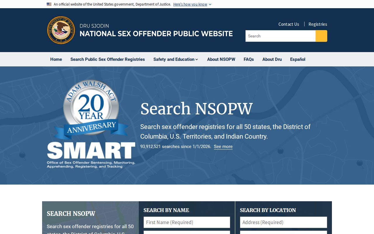 Smith County sex offender lookup through the national NSOPW search